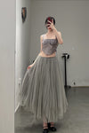 marc le bihan tulle skirt 25001 H21 bronze